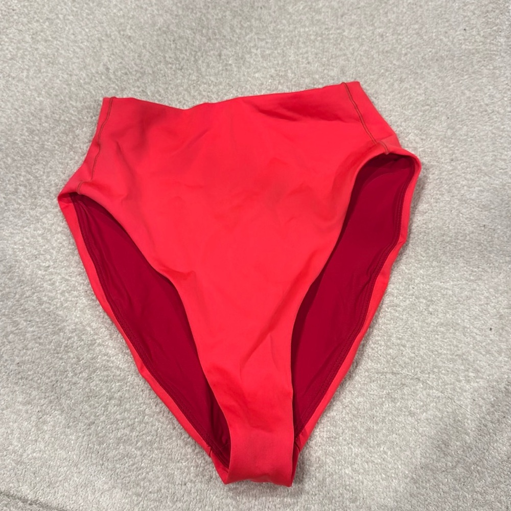 Left on Friday Orange/Red High Waisted Bikini Bottoms